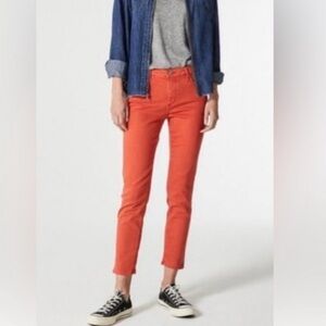 AG Prima Cigarette Leg Skinny Jeans in Canyon Orange